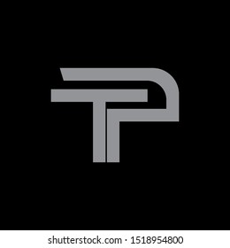 TP Letter monogram with abstrac concept style design