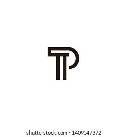tp letter vector logo design