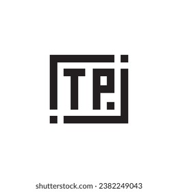 TP minimalist geometric symbol logo in high quality professional design that will print well across any print media