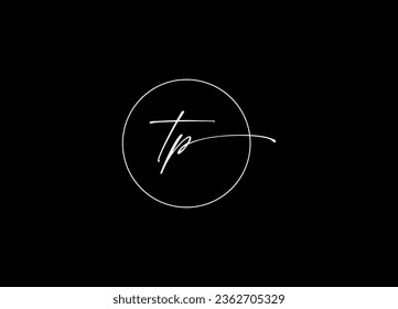 TP minimalist logo and letter logo deign