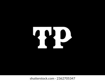TP minimalist logo and letter logo deign