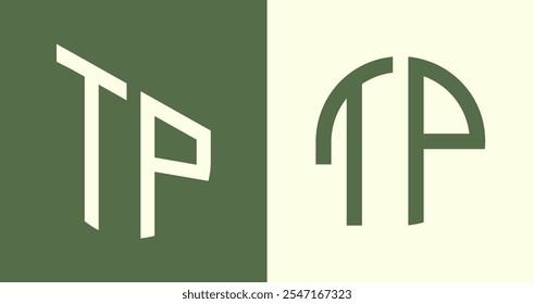 TP modern initial letter logo design vector bundle. It will be suitable for which company or brand name start those initial.