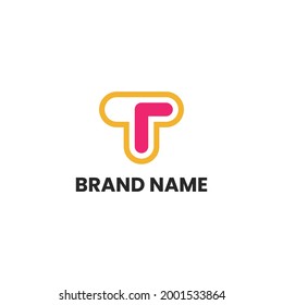 plantilla de diseño de logotipo de estilo moderno TP