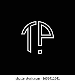 Tp Monogram Logo Circle Ribbon Style Stock Vector (Royalty Free ...