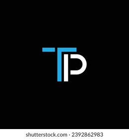 TP or PT abstract double letter design. Awesome artistic branding company different colors illustration for logo or icon or monogram.
