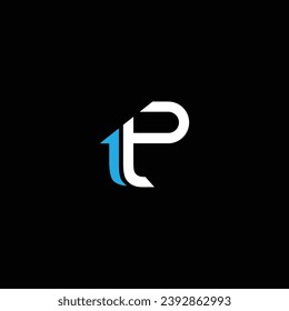 TP or PT abstract double letter design. Awesome artistic branding company different colors illustration for logo or icon or monogram.