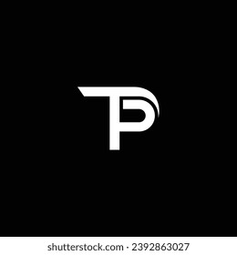 TP or PT abstract double letter design. Awesome artistic branding company different colors illustration for logo or icon or monogram.