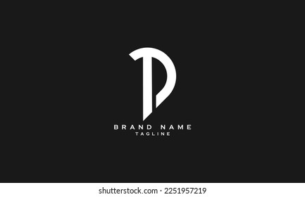 TP, PT, Abstract initial monogram letter alphabet logo design