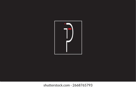 MONOGRAMA DEL LOGOTIPO DE LA LETRA ABSTRACTAS DE TP, PT