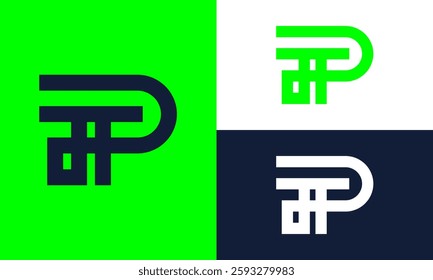 TP or PT letter logo.