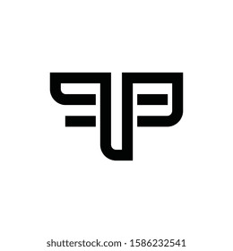 TP or PT Letter Logo Design Template Vector