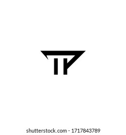 Plantilla de vector de diseño de logotipo de carta PT