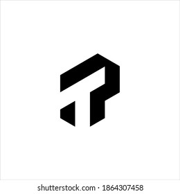 TP Or PT Letter Logo Design Vector.