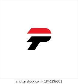 TP Or PT Letter Logo Design Vector.