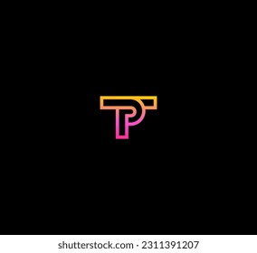 TP, PT letter modern branding logo