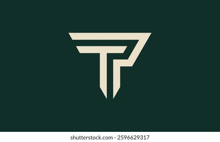 TP or PT monogram logo design
