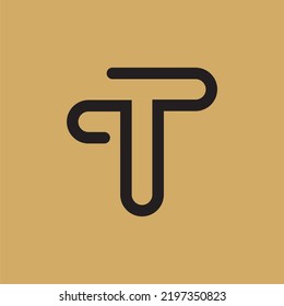 TP PT T letter icon logo vector image