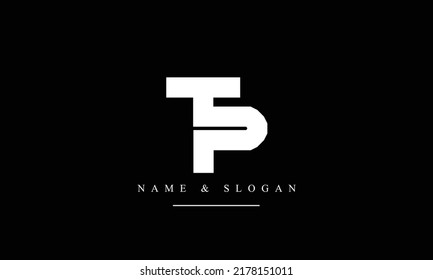 TP, PT, T, P letras abstractas monograma logotipo