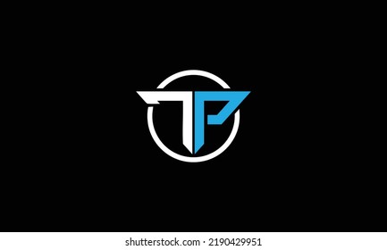  TP PT T P abstract vector logo monogram template 