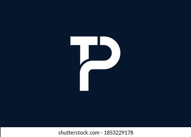 TP PT T P logo design concept with background. Initial based creative minimal monogram icon letter. Modern luxury alphabet vector design