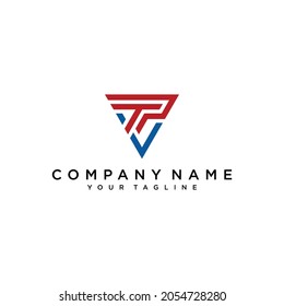 TP o TVP Resumen Resumen diseño del logotipo del logotipo de la letra monograma inicial