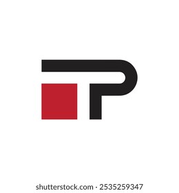 Logotipo del Vector de TP, Plantilla inicial del Vector del diseño del logotipo de la letra de TP, Vector del diseño del logotipo de TP, icono del pt, letra inicial del pt para el negocio.