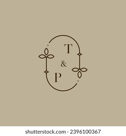 TP wedding initial logo in high quality professional design that will print well across any print media