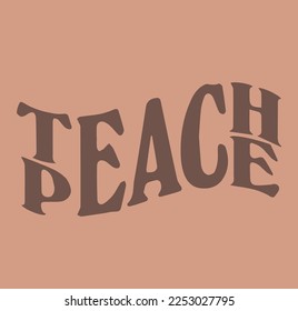 tpeache slogan t shirt design 