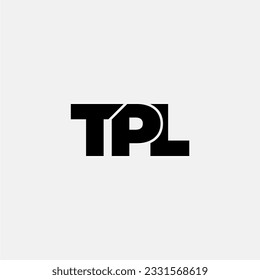 TPL initial letter monogram logo