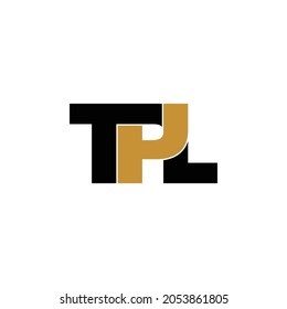 TPL letter monogram logo design vector