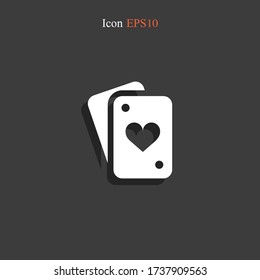 tplaying cards icon. Vector illustration EPS 10.