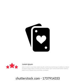 tplaying cards icon. Vector illustration EPS 10.