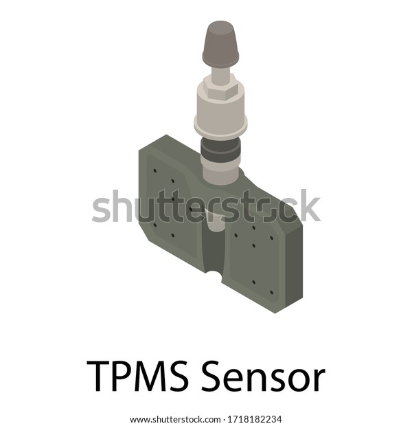 TPMS sensor icon. Isometric\
of TPMS sensor vector icon for web design isolated on white\
background