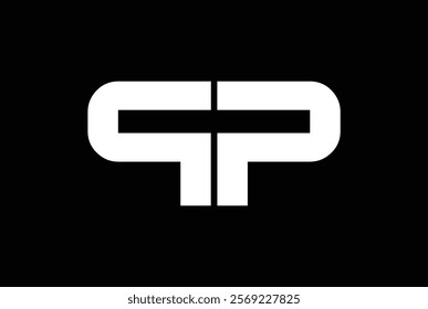 TPP ,PTP triangle logo design, PP, PT, TP, creative logo with black background