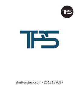 Design do Monograma da Letra do Logotipo TPS