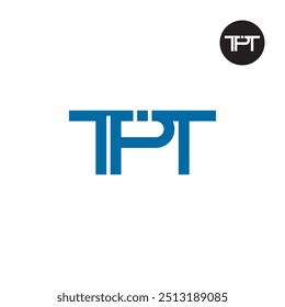 Design do Monograma da Letra do Logotipo TPT