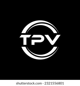 TPV letter logo design in illustration. Vector logo, calligraphy designs for logo, Poster, Invitation, etc.