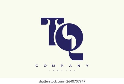 TQ Abstract Geometric Logo Design. Modern and elegant logo design with simplistic typography elements, showcasing branding excellence.
