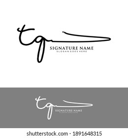 TQ Initial letter handwriting and signature logo.
