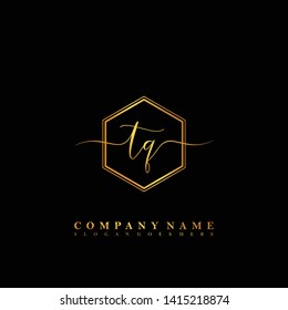 TQ Initial luxury handwriting logo vector
