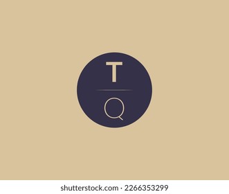 TQ letter modern elegant logo design vector images