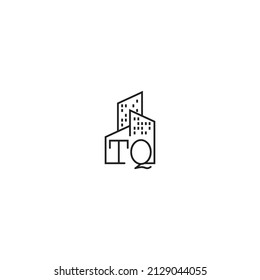 TQ line concept logo in high quality professional design that will be best for companies related to real estate