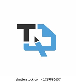 TQ logo design, document vector logo