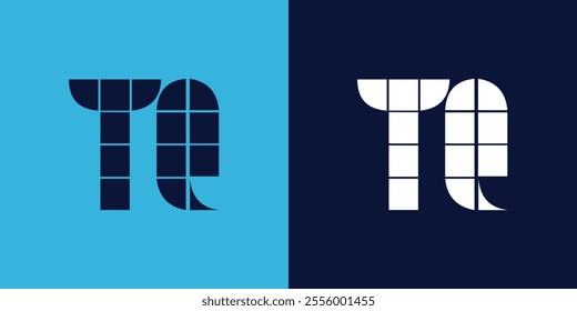 TQ logo design with tile shape. Minimalist and modern vector illustration design suitable for business or brand