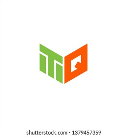 TQ Logo Letter Initial With Green and Orange Colors