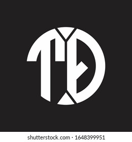 TQ Logo monogram with piece circle ribbon style
