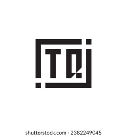 TQ minimalist geometric symbol logo in high quality professional design that will print well across any print media