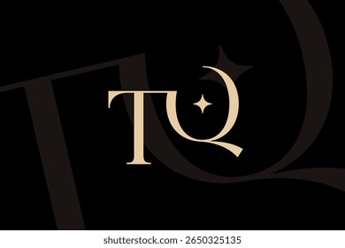 TQ or QT letter logo icon design. Classic style luxury initials monogram.