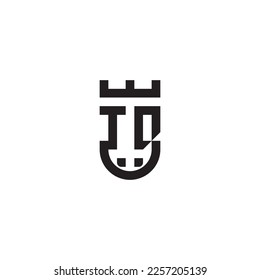 TQ shield concept retro logo in high quality professional design that will print well across any print media