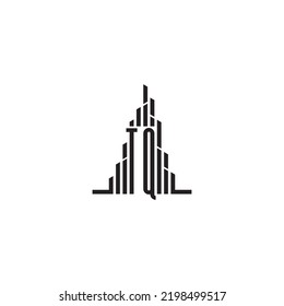 TQ skyscraper initial logo concept in high quality professional design that will print well across any print media